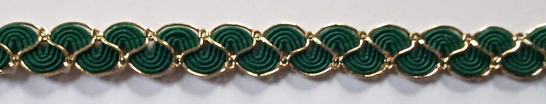 Green/Gold 7/16" Wavy Polypro