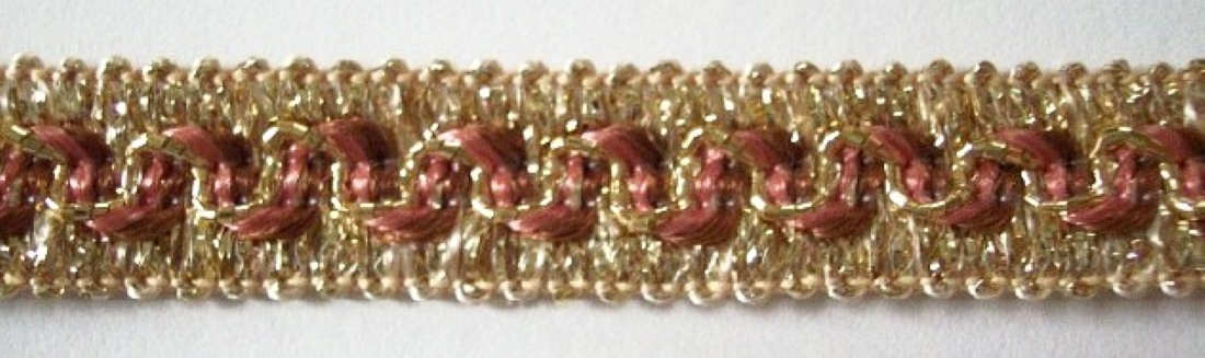 Gold Metallic/Cinnabar/Spice Center 5/8" Trim