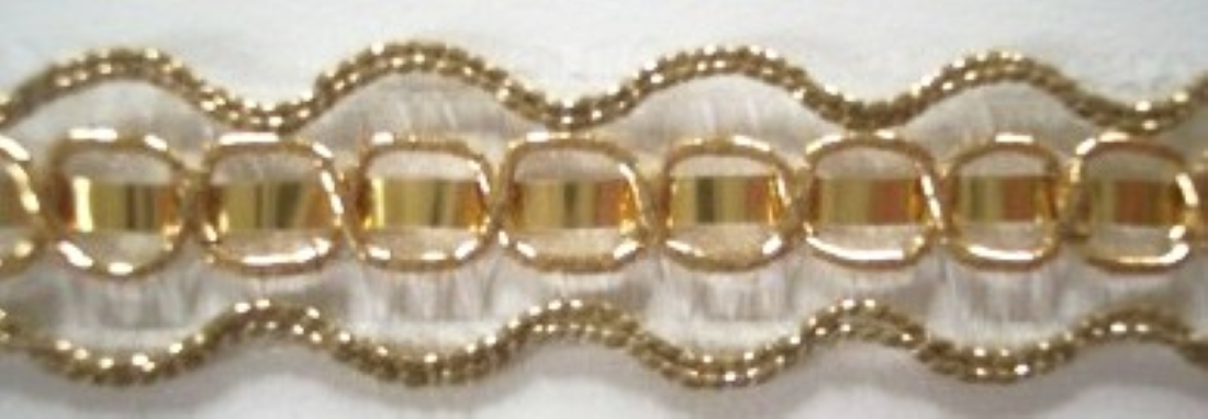 Gold/Iridescent 3/4" Clear Trim