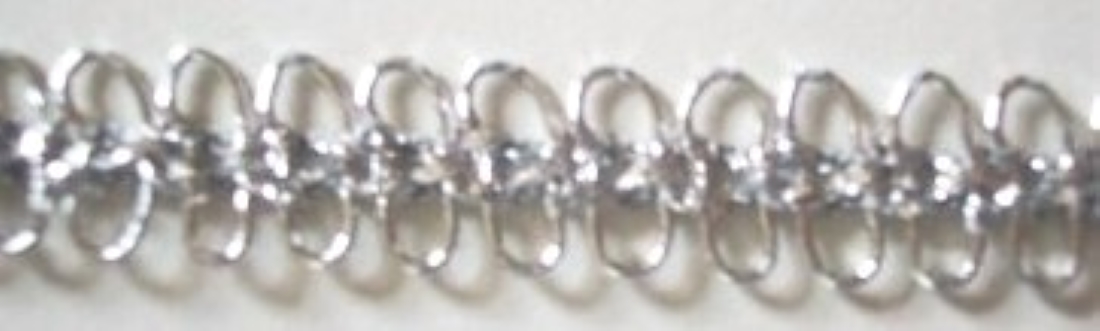 Silver 1/2" Metallic Open Loop Trim