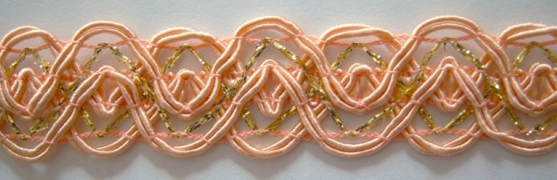 Peach Polypro/Gold Braid