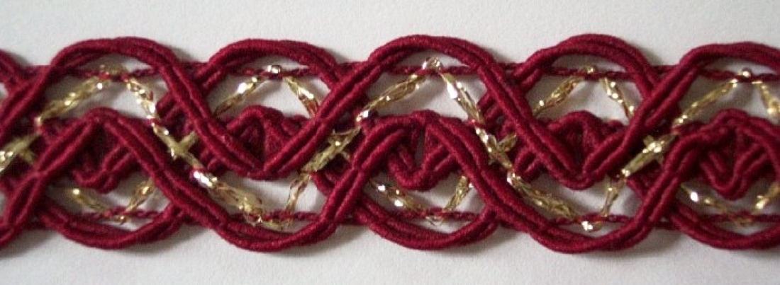 Wine Polypro/Gold Braid