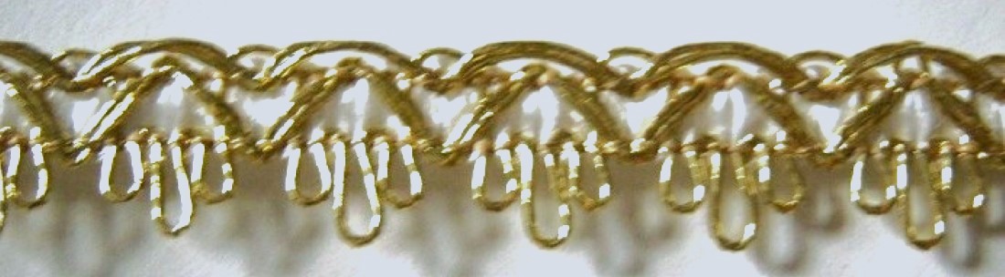 Gold Metallic/White 5/8" Hand Trim