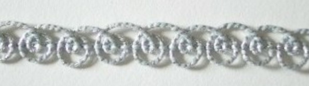 Silver Metallic/White Swirl 5/16" Trim