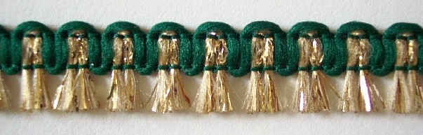 Green7sol;Gold 5/8" Metallic Fringe