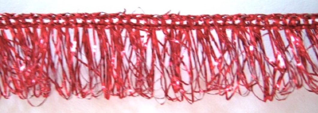 Red Metallic 5/8" Fringe Trim