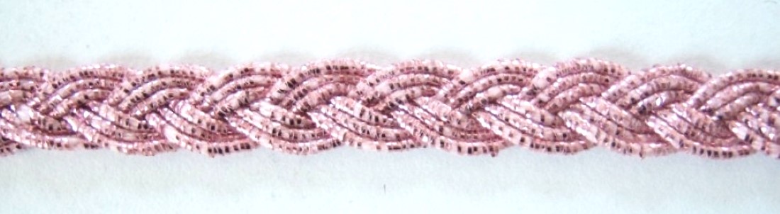 Sparkle Pink/White 3/8" Trim