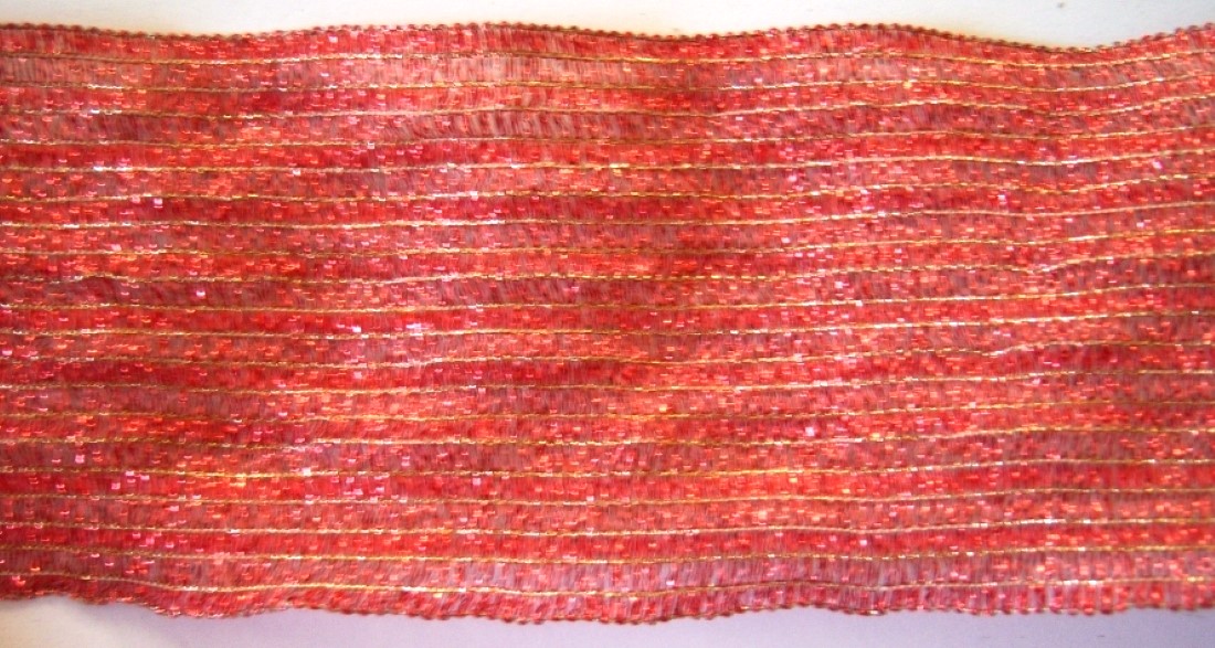 Red/Gold Wired 2 3/4" Stretch and Shape