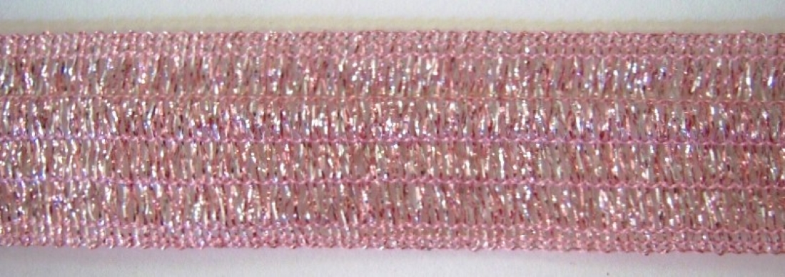 Pink/Silver Metallic Wired 1 1/4" Trim