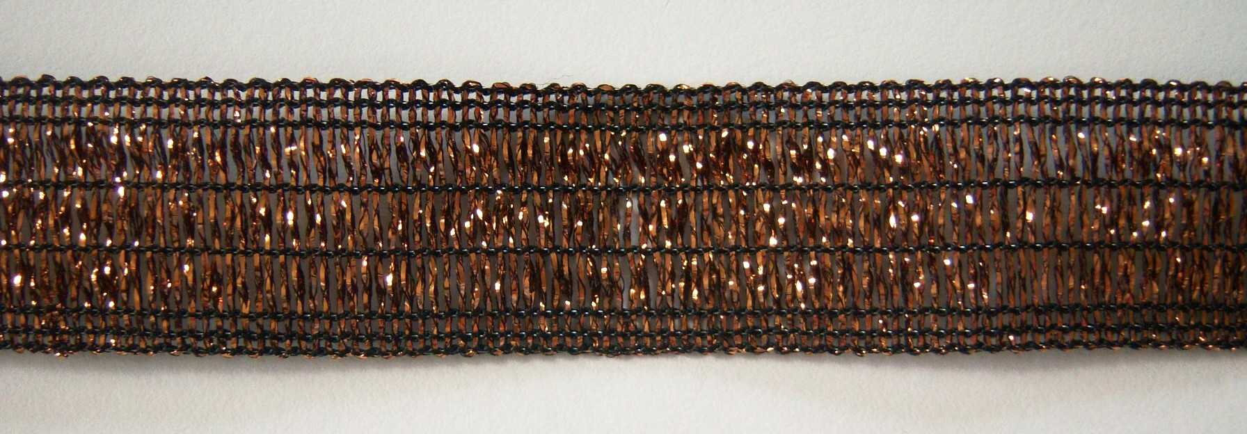 Copper/Black Wired Mylar 7/8" Trim