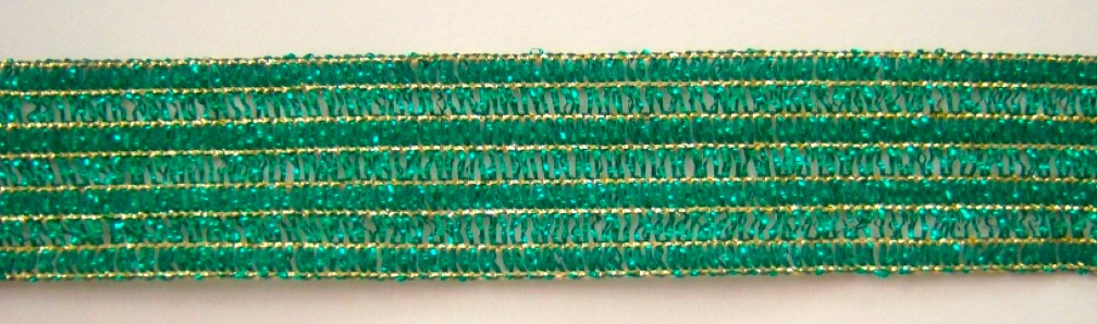 Green/Gold Soft Mylar 7/8" Trim