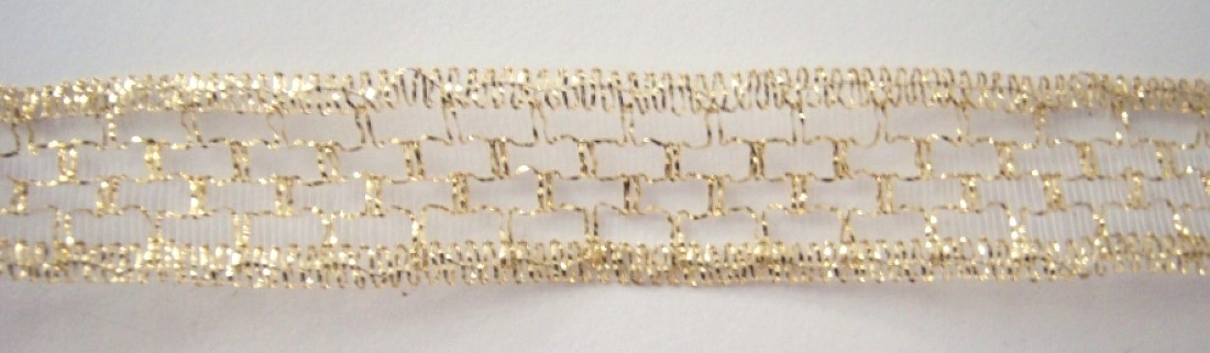 Gold Wired Mylar 7/8" Trim