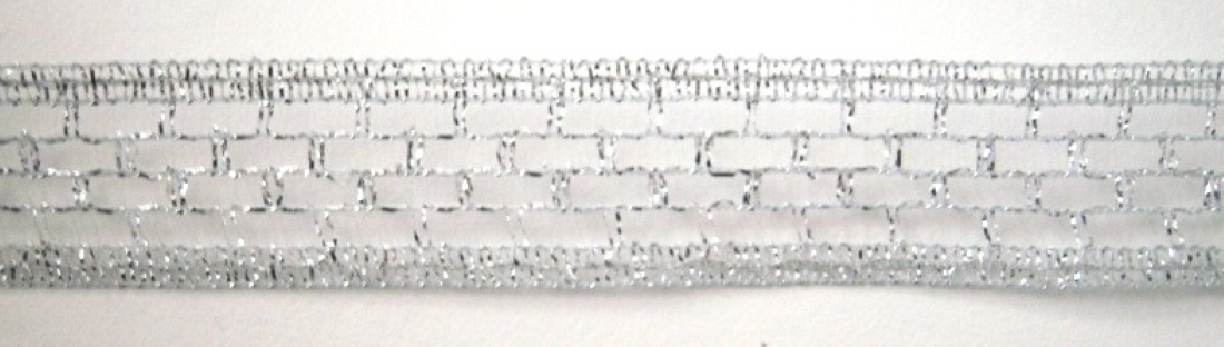 Silver Wired Mylar 7/8" Trim