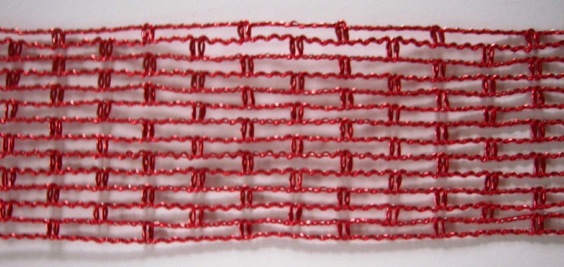 Red Metallic Wired 2 1/2" Stretch and Shape