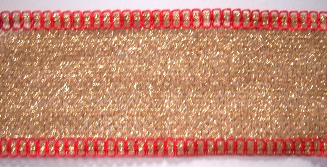 Red/Gold Wired 2 3/8" Trim