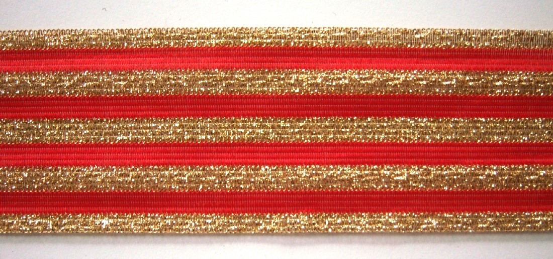 Red/Gold Wired 2 3/8" Trim