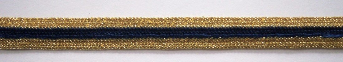 Gold/Navy 3/8" Middy Braid