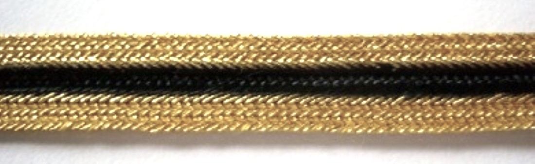 Gold/Black 3/8" Middy Braid