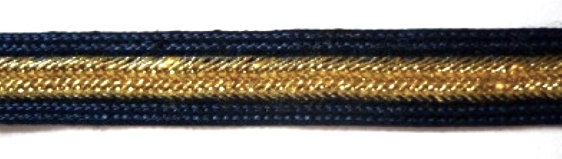 Navy/Gold 3/8" Middy Braid