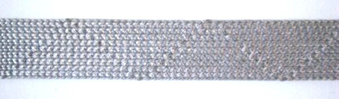 Grey/Silver 11/16" Middy Braid