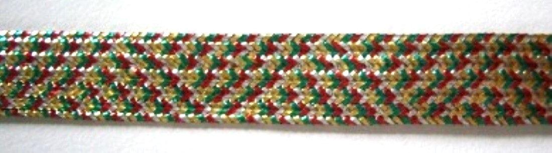 Silver/Gold/Red/Green 7/16" Bias Middy