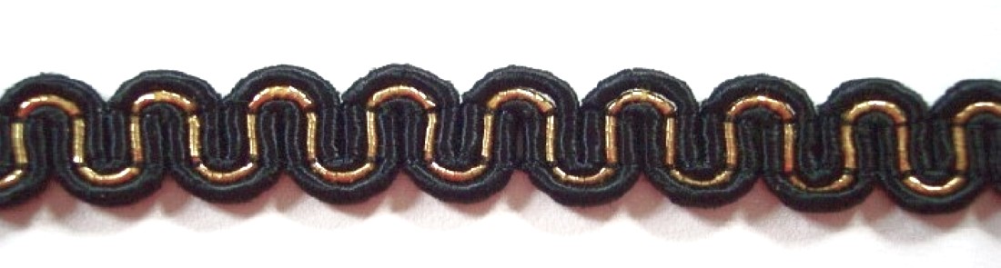 Black/Gold Polypro 3/8" Trim