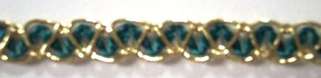 Gold/Teal 3/8" Trim