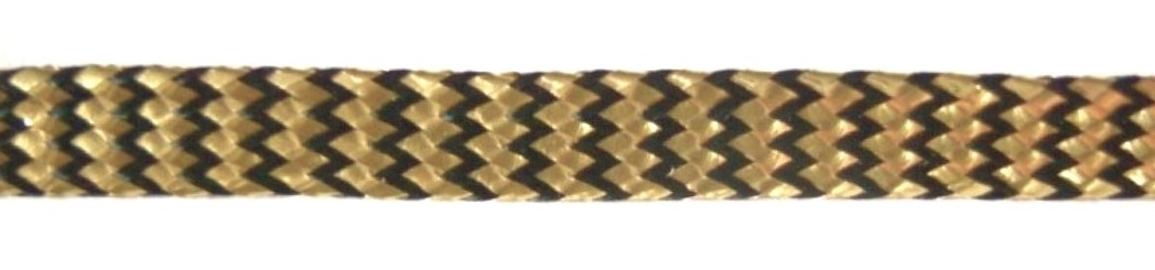 Gold Metallic/Black 1/4" Trim