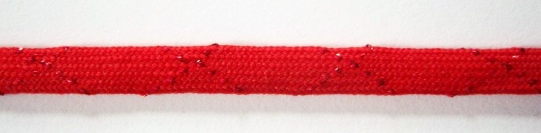 Red Sparkle Knit 1/4" Tubular Trim