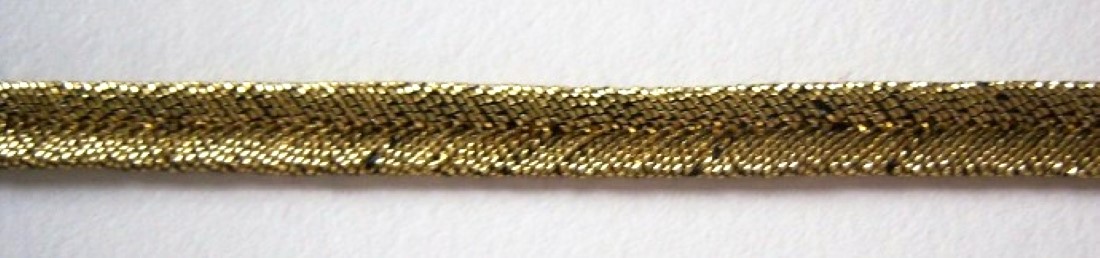 Gold/Black Fill 3/16" Metallic Soutache Cord