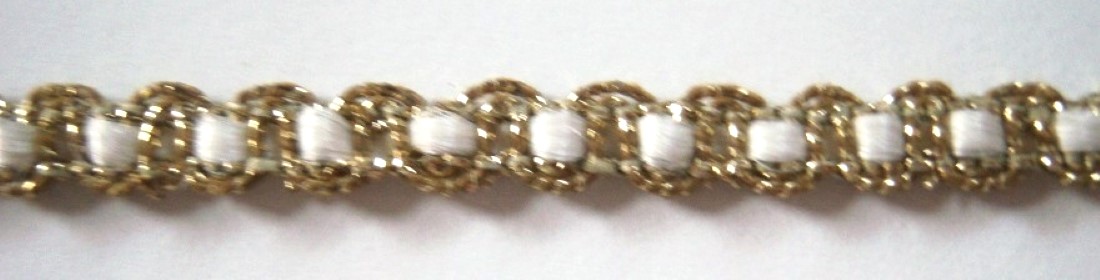 Ivory/Antique Gold Metallic 5/16" Trim