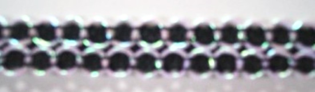 White Iridescent/Black Woven 7/16" Trim