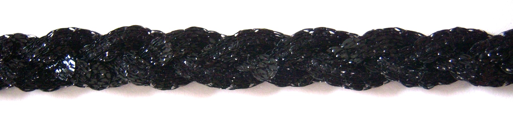 Black Mesh Over 1/2" Sequin Trim