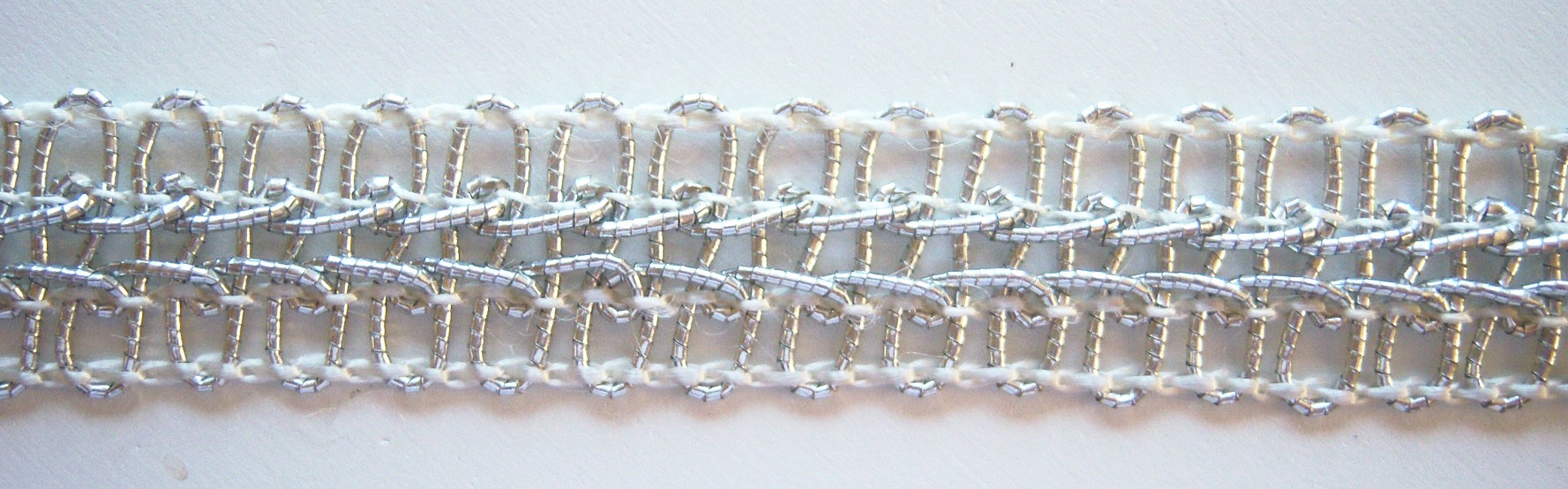 Ivory/Silver 5/8" Gimp Braid