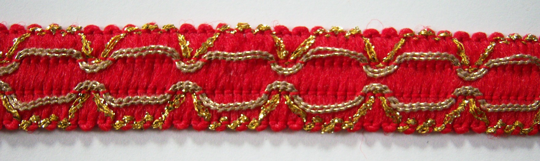 Red/Gold Metallic 1" Drum Braid