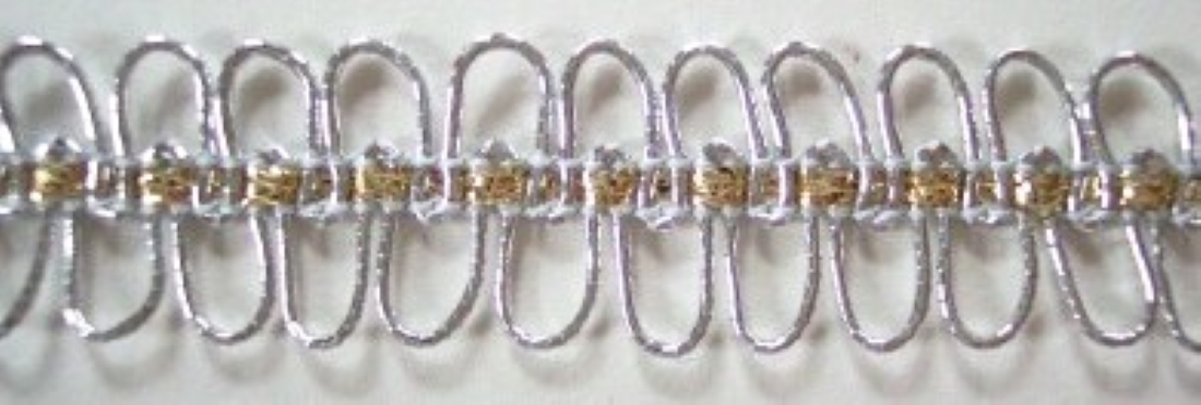 Silver/Gold Center 5/8" Metallic Loops