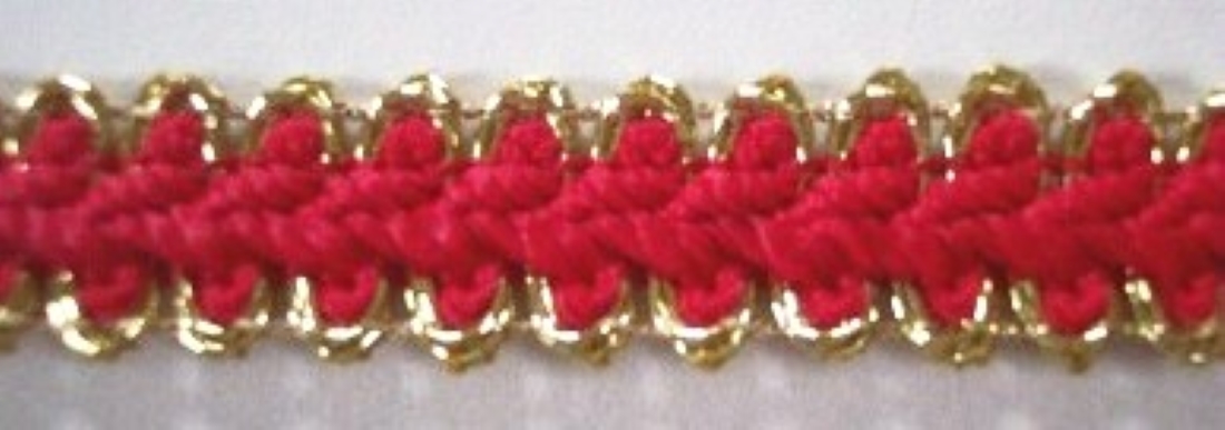 Red/Gold 1/2" Gimp Braid