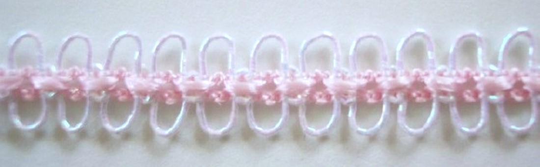 White Iridescent/Pink 1/2" Trim