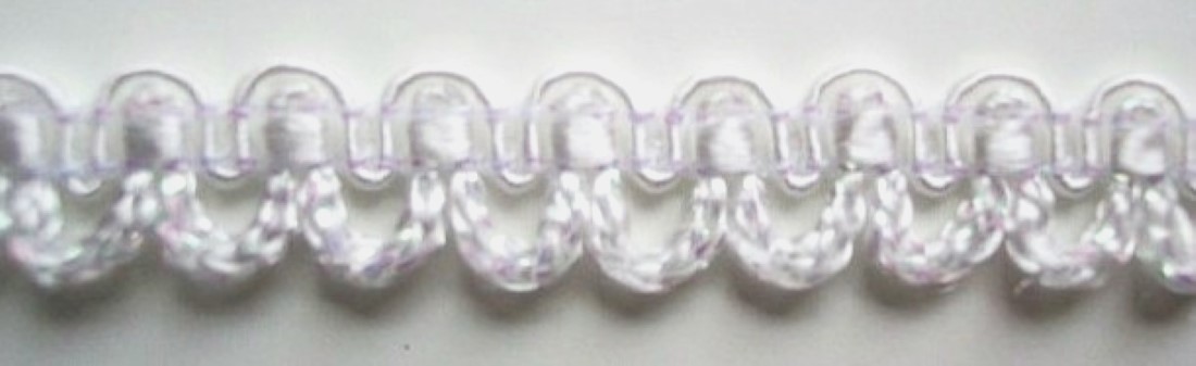 White Iridescent Loops 7/16" Trim