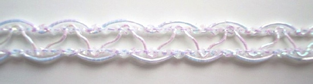 White Iridescent 3/8" Open Trim