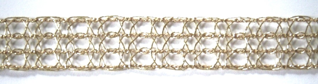 Gold Metallic 3/4" Open Mesh Trim