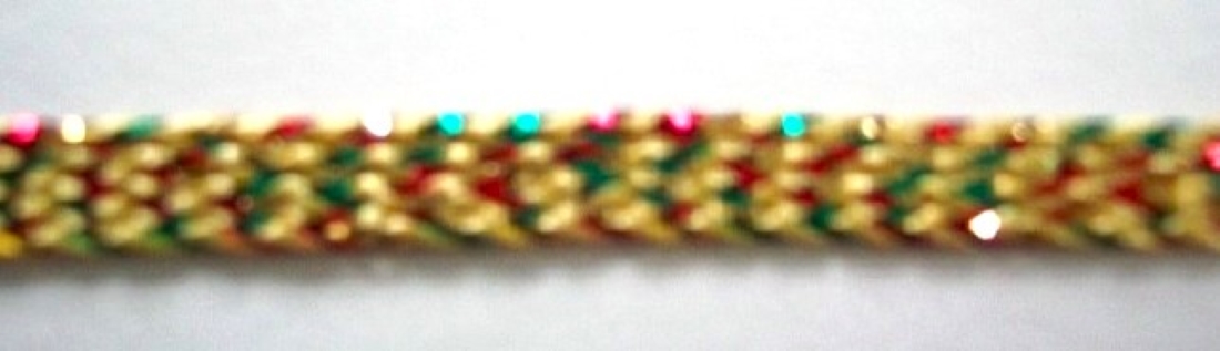 Gold/Red/Green 1/4" Trim