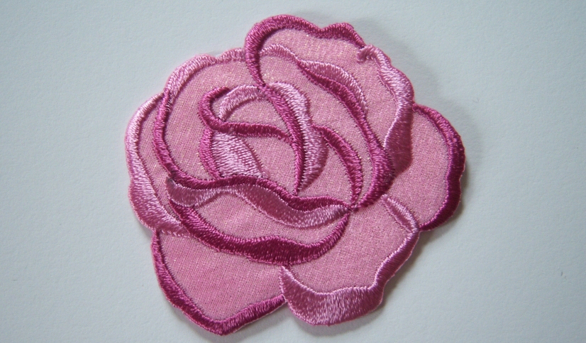 Dusty/Mauve Rose Iron On Applique