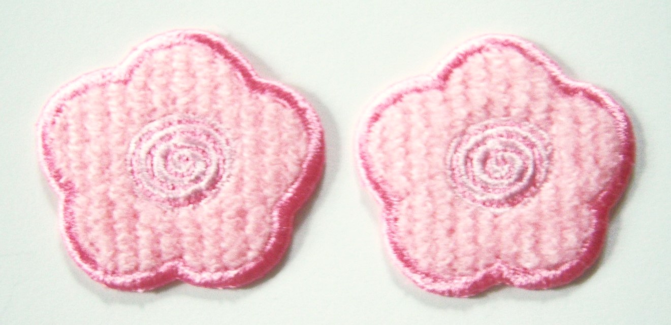 Pink Swirl Center Iron On Appliques