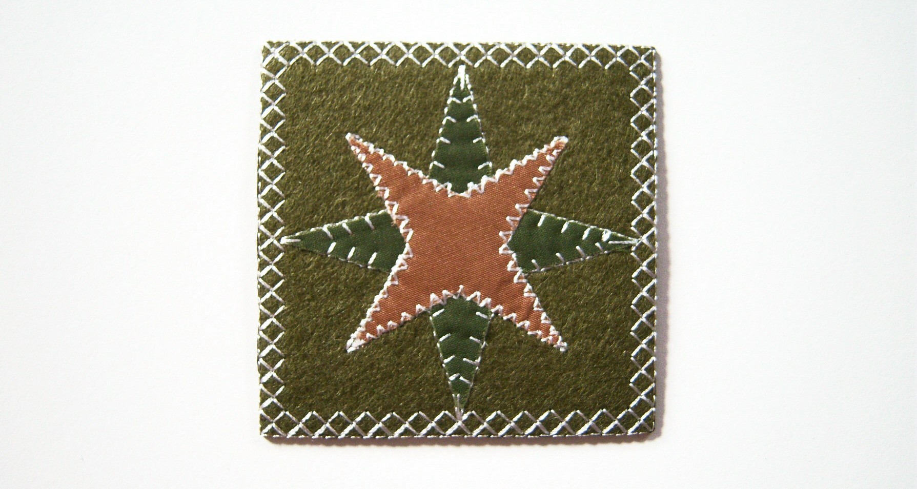 Quilt Square Star Iron On Applique