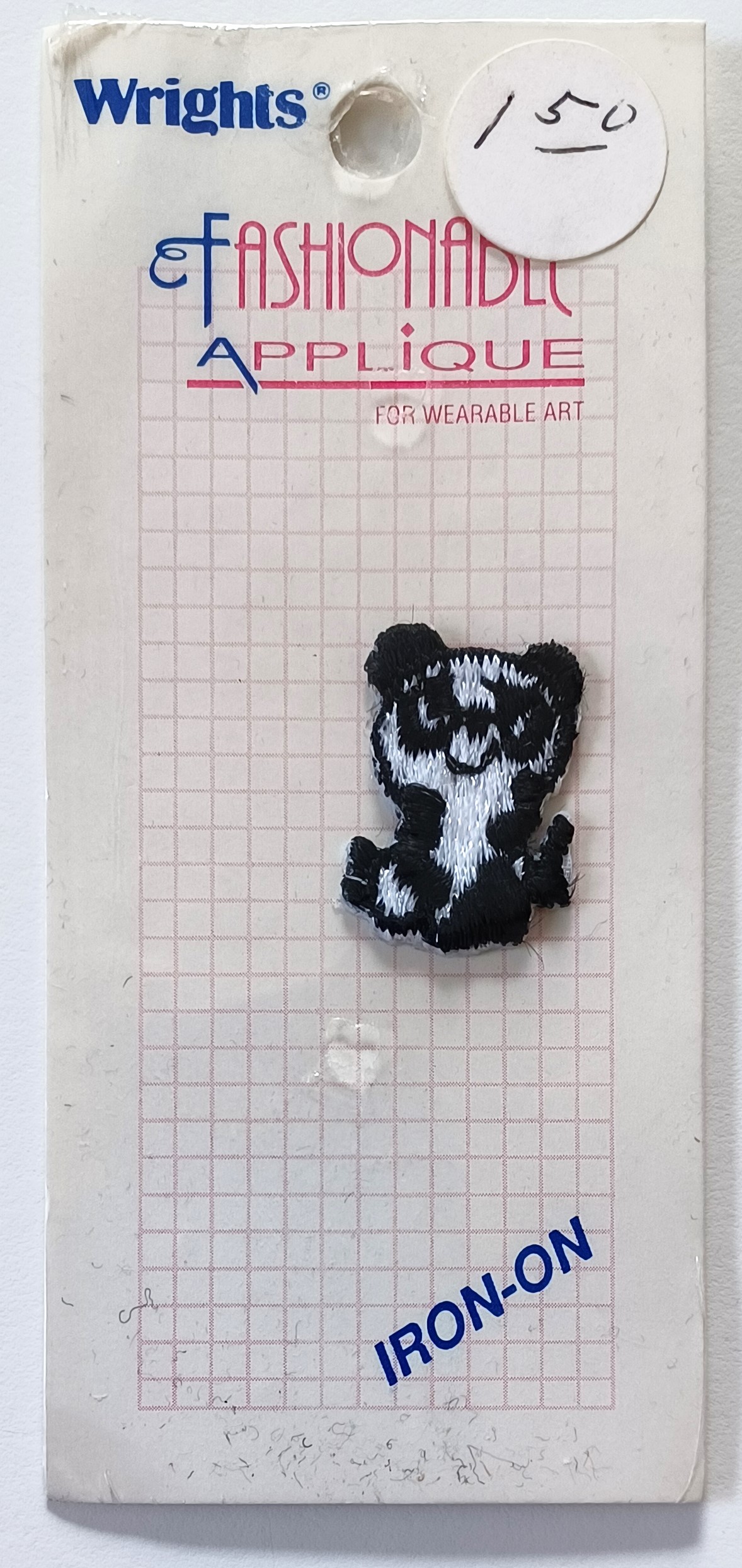 Black/White Panda Applique