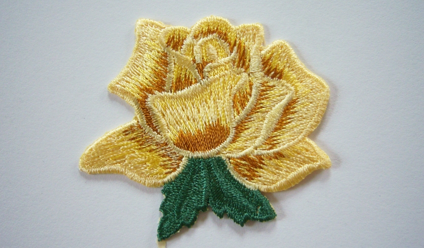 Wrights Yellow Rose Cotton Applique