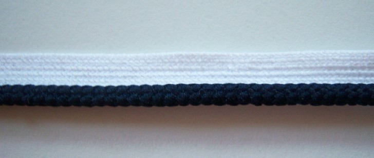 White/Navy 1/8" Piping