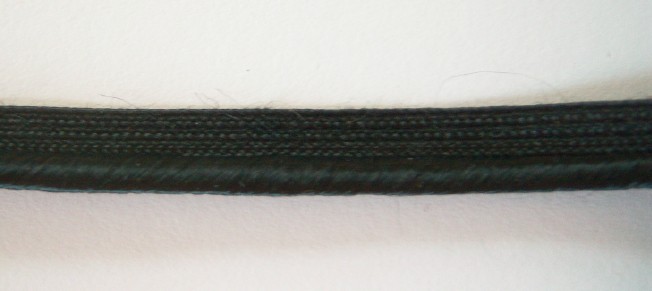 Black Satin Stitch 3/32" Piping