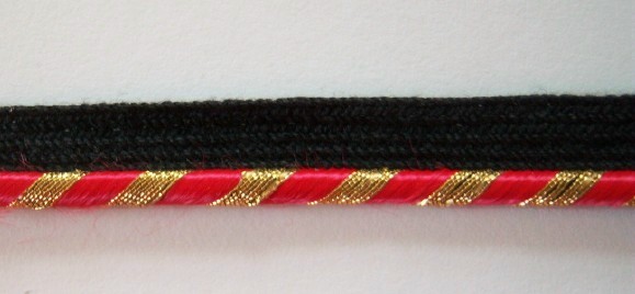 Black/Tomato/Gold 3/16" Piping